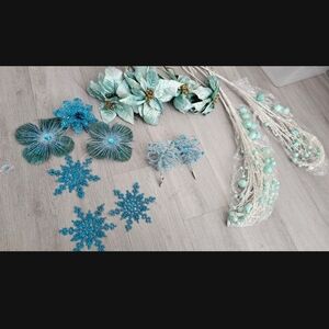 Blue and Silver Holiday Decor Set